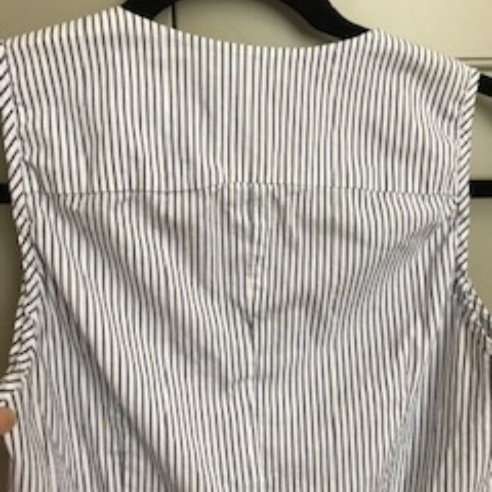 INTERMIX Striped Peplum Buttoned Blouse - Picture 8 of 9